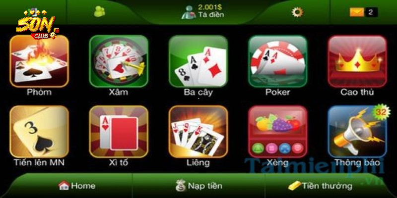Chơi bài cùng bạn bè SonClub – Kết nối và tận hưởng game bài 2 Lựa chọn game bài phù hợp với nhóm bạn